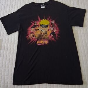 Vintage 2002 Naruto Anime T Shirt Black Color Sz. S